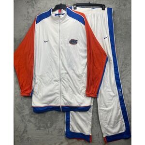 VTG Nike Team Men's Florida Gators‎ Basketball Warmup Suit XXL White Length +4